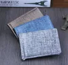 Homme PU Brief Dollar Clip Portefeuille Or Gris Bleu