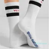 Ny stil Vetements Sock Mäns Svart Vit Strumpor Öppnande Sport Brev Skriv ut Bomull Socka