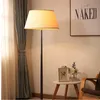 Modern Copper Standing Floor Lamp Farbric Lampshade Living Room Copper Floor Lamp Simple Creative Study Bedroom Bedside Deco