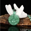 Misturar Chinês Handmade Natural Jade Cura Cristal Esculpido Buda Reiki Elefante Amuleto Sorte Pingente de Colar de Jóias Finas Charme