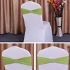 Elastische bruiloft stoel cover sjerp bands strikje voor bruiloft partij verjaardag stoel gesp Sashes strik decoratie kleuren beschikbaar DH0682
