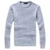 Jesienno-zimowy sweter męski gruby moher z długimi rękawami O-neck dzianinowy sweter moda szczupły ciepły męski J7151