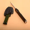 Cuchillo táctico Ha lo 6 (satén de 4,4 ") Cuchillos Hell Blade de acción única Cuchillos de supervivencia EDC Gear