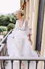 Vrouwen Sexy Mantel Lint Sweep Train Tiers Bow Nachtkleding Vrouwen Badrobe Korte Mouw Split Robe Prom Bruidsmeisje Shawel