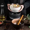 Bol Donburi japonais fait à la main grand bol de nouilles Ramen en céramique de 35 oz pour soupe de pâtes Udon flocon de neige sablé blanc métallisé noir