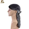 الفاخرة للجنسين الرجال النساء تنفس باندانا قبعة المخملية durag دو دو خرقة طويل الذيل حك غطاء الكيماوي اكسسوارات للشعر