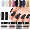 7 stuk/partij 10g Dompelnagelsysteem Natuurlijk Droog Paars Roze Kleurrijke Shimmer Nail Art Glitter Manicure Design