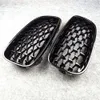 A Pair Front Diamond Kidney Grille for F10 F18 F30 E90 G30 G38 X1 X3 X4 X5 X6 Z4 Glossy Black Car Tuning2580418