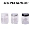 80 X pots ronds transparents en PET de haute qualité, 30G/30ML (1 OZ), avec couvercles en aluminium/PP, pour la beauté et la santé