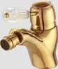 Einloch-Badezimmer-Bidet-Wasserhahn-Mischbatterie, goldfarben, für Deckmontage173b