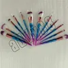 Hot Rainbow Diamond Set di pennelli per trucco 12 pezzi pennello colorato in polvere fondotinta ombretto pennello cosmetico strumenti di bellezza professionali