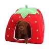 Strawberry Leopard Pet Pet Dog Cat House Tent Kennel Doggy Winter Coussin de coussin chaud Animal Bed Cave Pet Products pour animaux de compagnie5927478