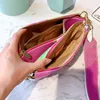 Classic Three-Piece Designer Bags Printing Flowers 3 in 1 Chain Bag Lady Real Leather Wallet Strap Crossbody Shoulder Messenger Coin Purse