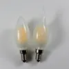 E12 E14 2W 4W 6W LED-lampor Lampa Frostat Candle Flame Filamentglas Ljus 110V 220V Varm vit Traditionell Retro Kristallanvändning