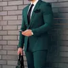 Bruiloft smoking man party diner slijtage suits slim fit bruidegom outfit groomsmen goedkoop formele prom past twee stukken (jas + broek + stropdas)