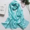 Square Solid plain Silk Scarf 100% Pure Silk wrap shawl lady women 16colors 41.3inch #4174