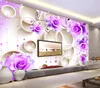 3D tridimensionale cerchio rosa soggiorno decorazione della parete pittura wall papers home decor designer