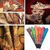 10 Pc / lote Colorido Henna Tatuagem Colar Indiano Tatuagem À Prova D 'Água Mehndi DIT Desenho Tatoo Arte Corporal Creme Cone Para Estêncil TSLM2
