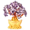 Dekorativa objekt Figurer ger födelsedag Shui Money Gift Mini Bonsai Luck Tree Style Feng Home Crystal Wealth