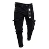 Élégant Jeans de créateurs pour hommes 19SS 2019 Spring Black Ripped Troues en détresse Design Jean Pantalon Pantalons POCHES HOMMES PANTALONES2580