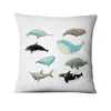 家の枕装飾北欧海洋クジラクッション装飾枕漫画リネン枕ケースホーム装飾ソファスロー枕4231032