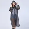 New Outdoor Adult Raincoat Manufacturers Wholesale Multi-color Options Men and Women Fashion Translucent Frosted Thickened EVA Raincoat