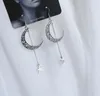 Gothic Retro Punk Moon Stars Stud Earring For Women girl Jewelry Fine Statement Earrings Pretty Gift Decoration