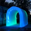 Partihandel 4 m längdjätte eldfast material LED-uppblåsbar tunnel med LED-ljus för 2023 utomhusfestkonsert nattklubbens scendekoration