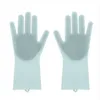 Hot Sales !!! Grossistfri frakt 1 par magisk silikon rengöring borste skrubber handskar värmebeständig disk