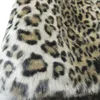 2018 Ny Fashion Faux Leopard Fur Ärmlös Vest Kvinnor Vinter Varm Coat Slim V-Neck Jackor Coat OuterWear Waistcoat