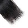 Ishow Straight 3 st Obehandlat Brasilianska Virgin Mänskliga Hårbuntar Peruvian Extensions För Kvinnor Flickor Naturlig Svart Färg 8-28Inch