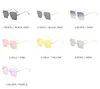 Металлические большие квадратные рамки Солнцезащитные Очки Мода Мужчины Солнцезащитные очки Негабаритные Женщины Очки UV400 7 Цвета