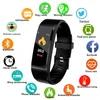 115 Plus Bluetooth Smart Watch Heart Rate Fitness Tracker Blood Pressure Wristwatch Waterproof Sports Smart Bracelet For Android iPhone