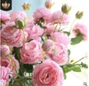 Charming Artificial Flowers high quality Cloth Peony Floral Bride Bouquet Home Weeding Car Decor Scrapbooking Supplies GB354