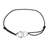 All'ingrosso- Marca 925 gioielli in argento Bracciale manette in argento per donna Uomo Bracciale in corda regolabile Bracciale in argento Menottes