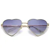 Brand Designer Heart Shape Fashion Sunglasses 9 Colors Candy Colors Goggles Party Couple Sunglass One Pieces Whole 2972