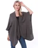 Fashion-Design Women's Plaid Akrylowe Przylądek Batwing Rękaw Dzianiny Poncho Sweter Kobiet Patchwork Szalik Płaszcz Furcal Szalik