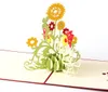 3D Pop -Up Flower Greeting Card Christmas Birthday Nowy Rok Zaproszenie 20pcs/Lot GB6615513572