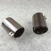 1 piece Carbon fiber+Stainless Steel exhaust Pipe For B-M-W M2 M3 M4 M performance Car back Muffler Tip