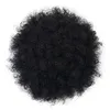 100 Humane Short Afro Ponytails voor Black Hair African American Curly Pony Tail Hair Pieces (1b)