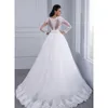 볼 가운 2 in wedding dresses 2024 분리 가능한 기차 레이스 아플리케 진주 신부 가운 멍청한 노비 아스 멍청이 de noiva6825776