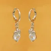 Temperamento auricolare semplice mini orecchini pendenti con zirconi di diamanti orecchini femminili versione coreana dei semplici orecchini selvaggi