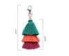 Cute Personality Bohemian keychain Accessories Female Fashion Suspension Bag Hanging Key Links 6 colors free shipping