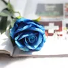 1 pièces 51 cm rouge bleu artificiel velours Roses soie fleur Bouquet mariage fête maison décoration artisanat