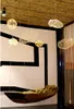 الشمال الفن الجوف الغيمة تصميم قلادة الأنوار الإبداعية نوم قاعة فندق مطعم مقهى مصمم اليراع بقيادة الإضاءة