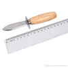 Нож из нержавеющей стали устриц нож из дерева ручка устричная устричная утилизация нож кухня морепродукты острые оболочки снаряда