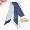 Xia 12 Constellation Double-sided Printing Small Silk Scarf Imitation Silk Twill Tie Bag Handle Ribbon Scarf Female