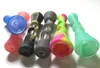 Silicone Pipes Glass One Filter Horn Shape Smoking Pipe Cigarette Ultimate Hand Tool Holder Tobacco Oil Herb Hidden Bowl