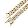 Kvinnor CZ Miami Cuban Link Armband Diamonds Armband 8mm Bling Armband med låst lås kubiska zirkonarmband 7inch 8in241s