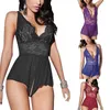 Womens Babydoll Crotchless Bodysuit Lingerie Set Sexy Underwear Lace Nightwear #R45